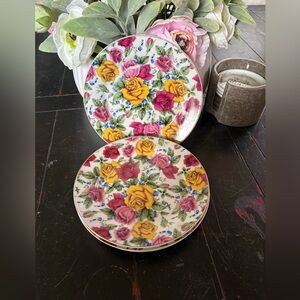 Golden star Impots Floral salad plates 7.5 “